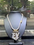 5MM Moissanite lock Ice Cut Chain + Any Name CUSTOM Pendant (Copy)