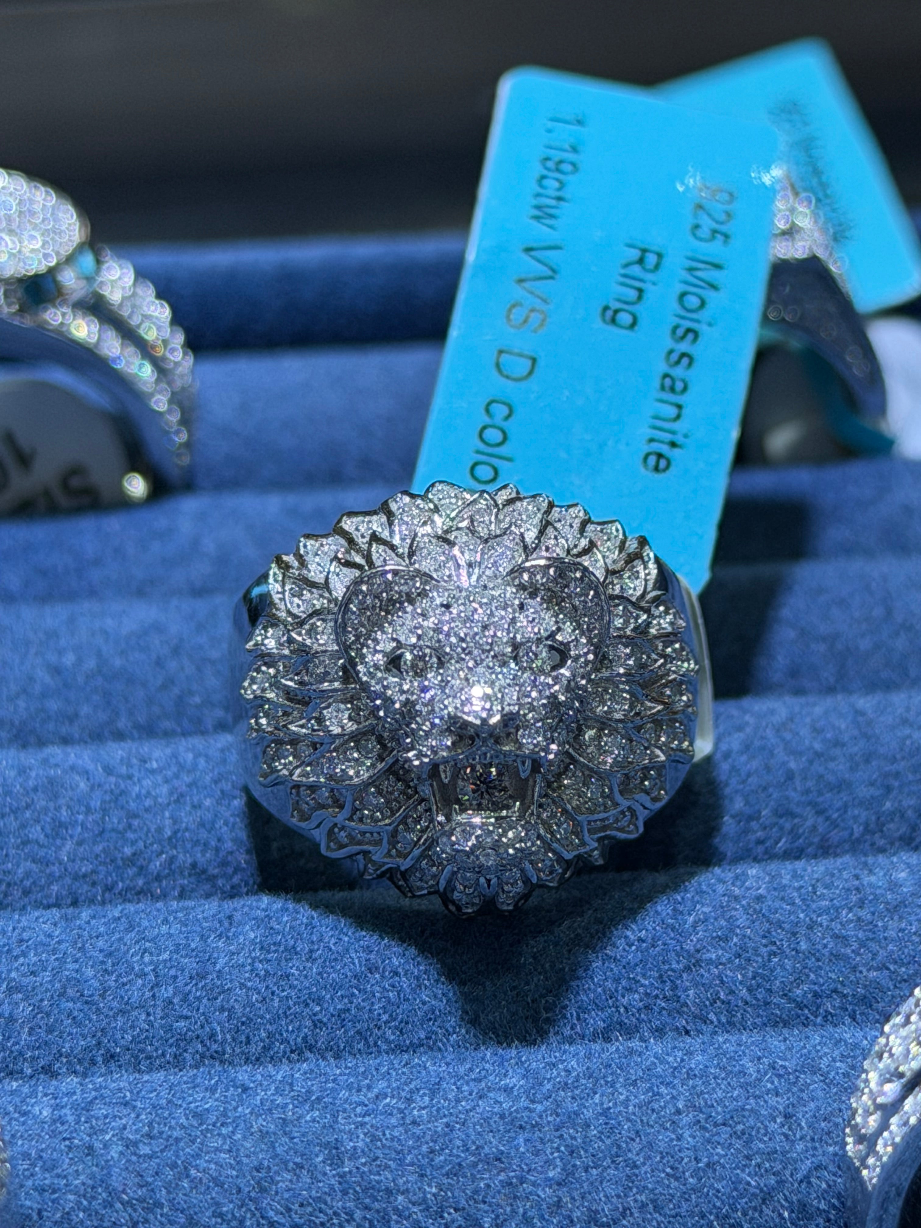 Ring 925 Lab Grown vvs Moissanites