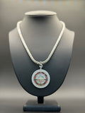 5MM Moon Ice Cut Chain inches + Roulette Pendant