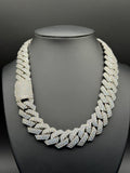VVS1 Moissanite Cuban Link Chain 20MM with your Name on Lock ( 4-5 weeks to make )