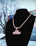 5MM Ice Cut Chain + Any Name CUSTOM Pendant